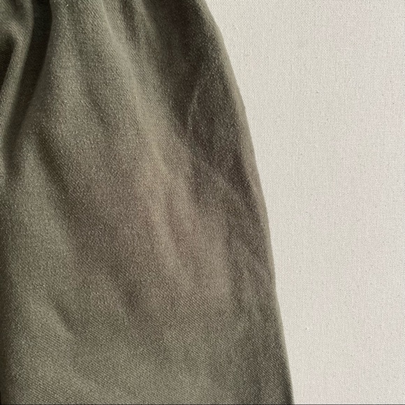 Sotela Ryan Trousers Olive Green Cotton Twill Pull On High Rise Casual Pants 1 - Picture 4 of 6